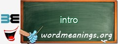 WordMeaning blackboard for intro